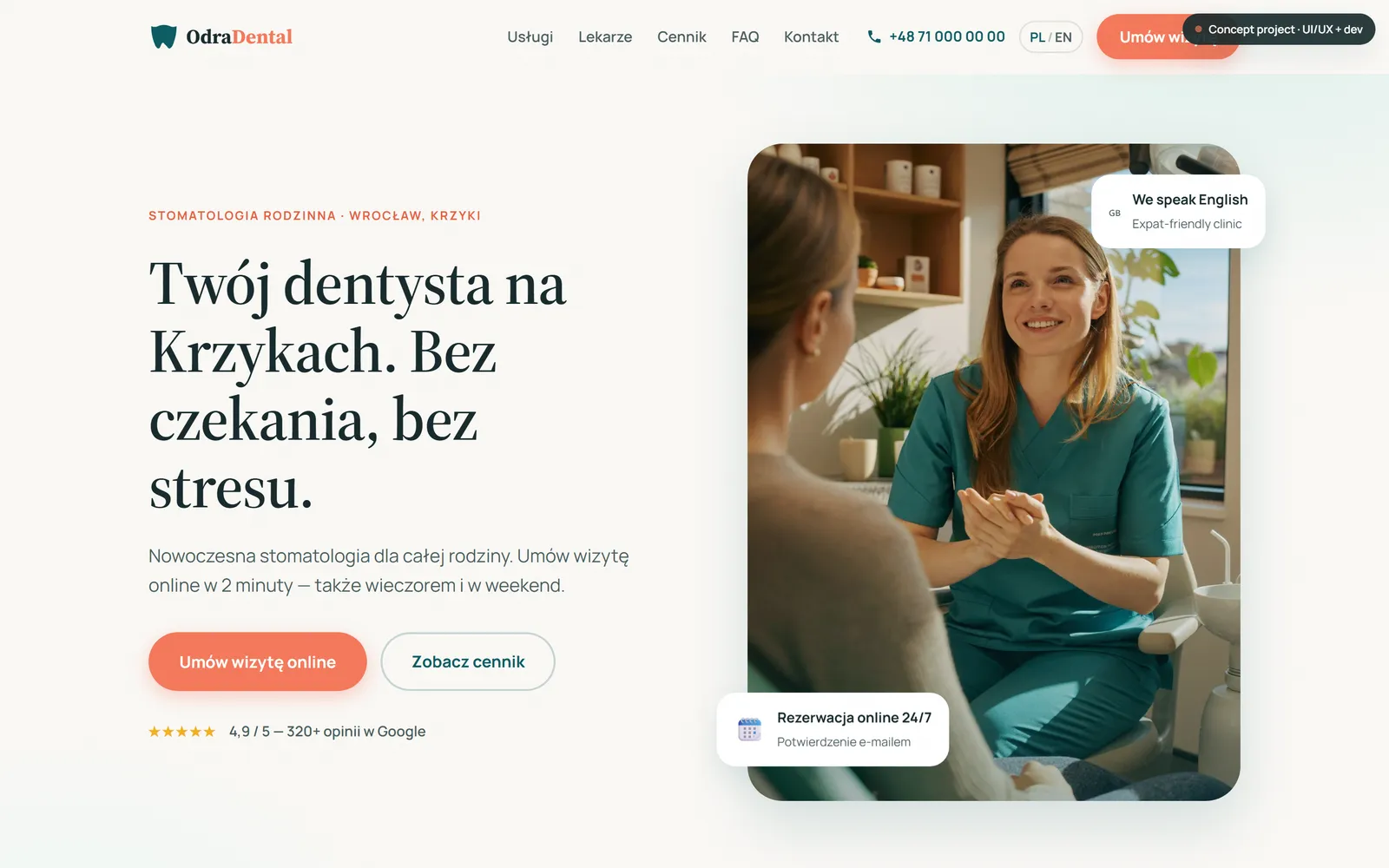 Odra Dental — strona główna